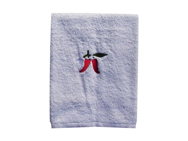 Serviette de toilette avec un piment brodé